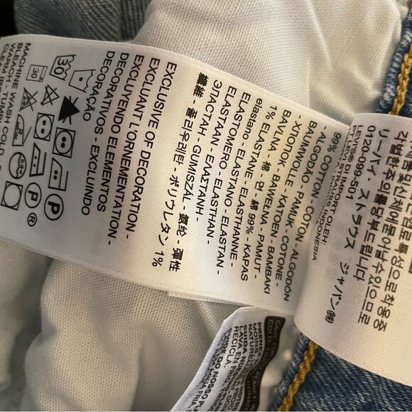 Levi's Wedgie High Rise Tapered Leg Button Fly Jeans Size 27 NWT - Picture 9 of 10